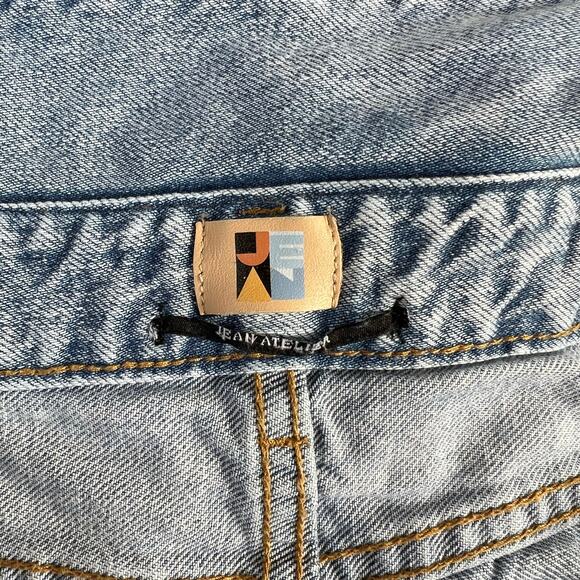 Jean Atelier Flip Fold-Over High Waisted Denim Shorts Authentic - Picture 7 of 8